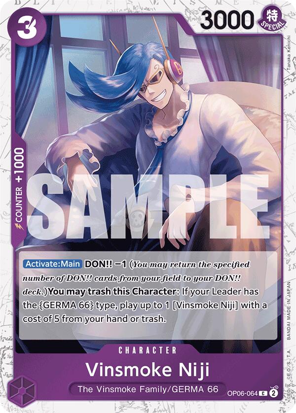 Vinsmoke Niji (OP06-064) (Jolly Roger Foil) (OP06-064) - [Premium Booster -The Best-] Foil - Trinity Hobby