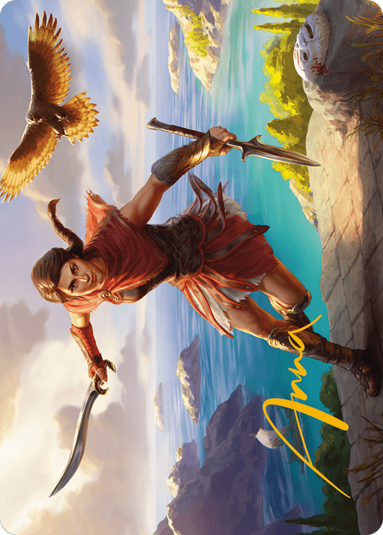 Kassandra, Eagle Bearer Art Card (Gold-Stamped Signature)  (ASACR-006) - [Assassin's Creed Art Series] (Borderless) - Trinity Hobby