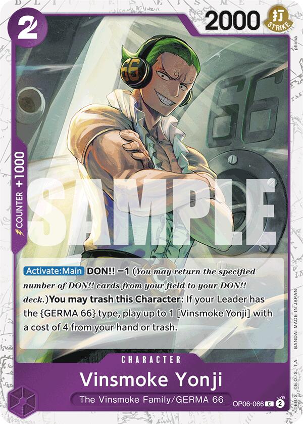 Vinsmoke Yonji (OP06-066) (Jolly Roger Foil) (OP06-066) - [Premium Booster -The Best-] Foil - Trinity Hobby