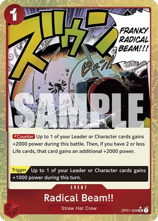 Radical Beam!! (Textured Foil) (OP01-029) - [Premium Booster -The Best-] Foil