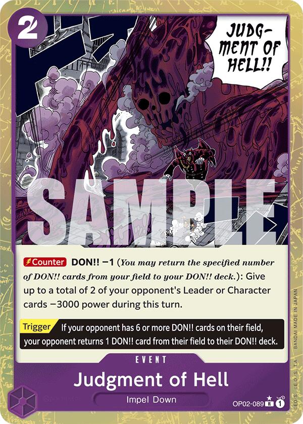Judgment of Hell (Textured Foil) (OP02-089) - [Premium Booster -The Best-] Foil - Trinity Hobby