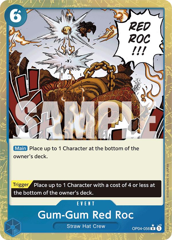 Gum-Gum Red Roc (Textured Foil) (OP04-056) - [Premium Booster -The Best-] Foil - Trinity Hobby