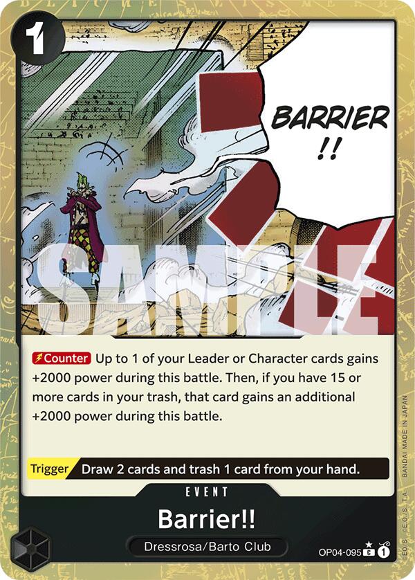 Barrier!! (Textured Foil) (OP04-095) - [Premium Booster -The Best-] Foil - Trinity Hobby