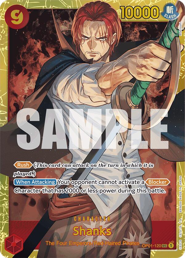 Shanks (OP01-120) (Reprint) (OP01-120) - [Premium Booster -The Best-] Foil - Trinity Hobby