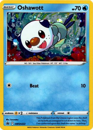 Oshawott (SWSH222) (Cosmo Holo) [Sword & Shield: Black Star Promos] - Trinity Hobby