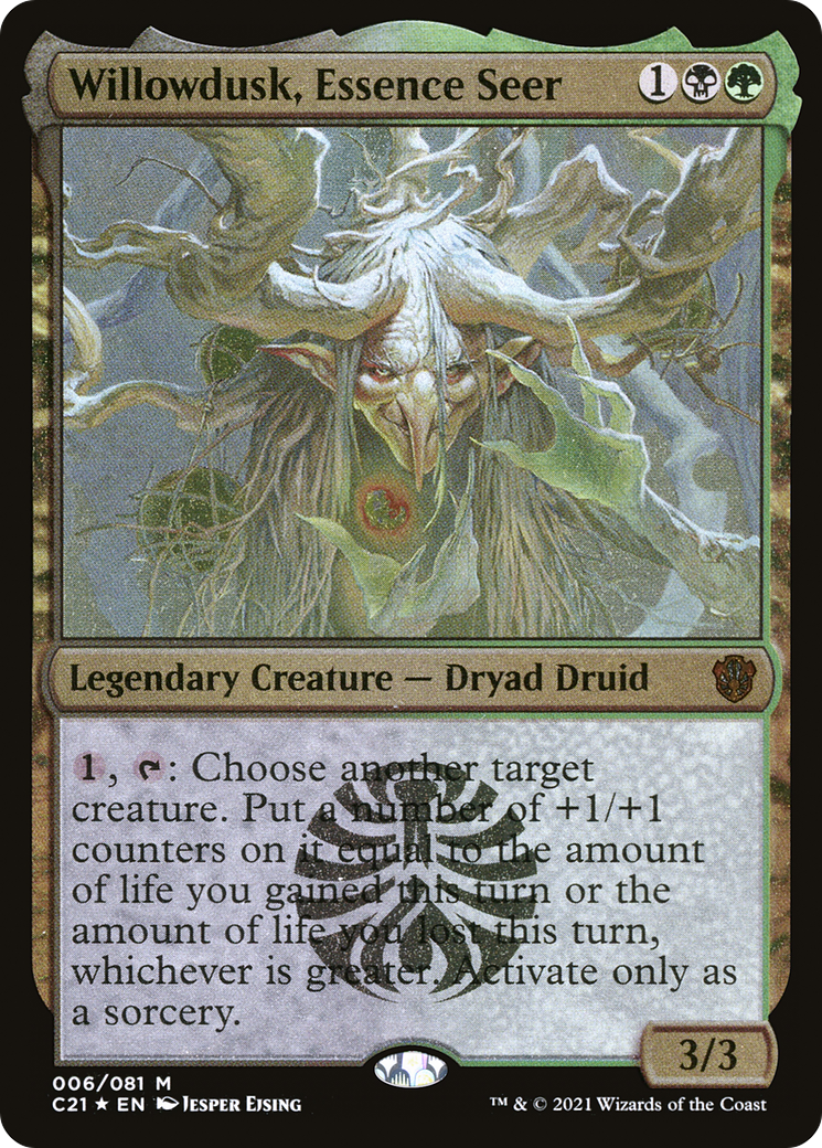 Willowdusk, Essence Seer (C21-006) - [Commander 2021 Display Commanders] Foil - Trinity Hobby