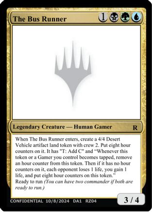 The Bus Runner  (UNK-) - [Un-Known Event Playtest Cards] - Trinity Hobby