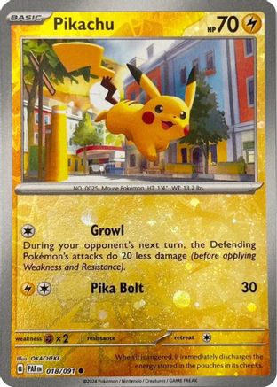 Pikachu (Reverse Cosmos Holo) - (018/091) Reverse Holofoil [Miscellaneous Cards & Products]