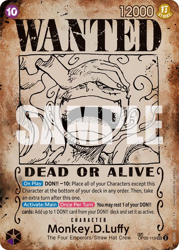 Monkey.D.Luffy (Wanted Poster) (OP05-119) - [Emperors in the New World] Foil - Trinity Hobby