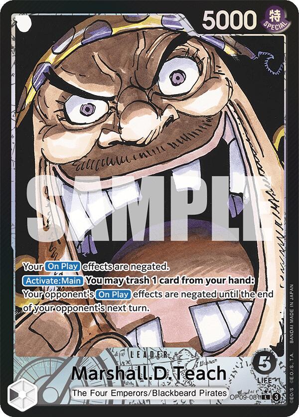 Marshall.D.Teach (081) (Parallel) (OP09-081) - [Emperors in the New World] Foil - Trinity Hobby