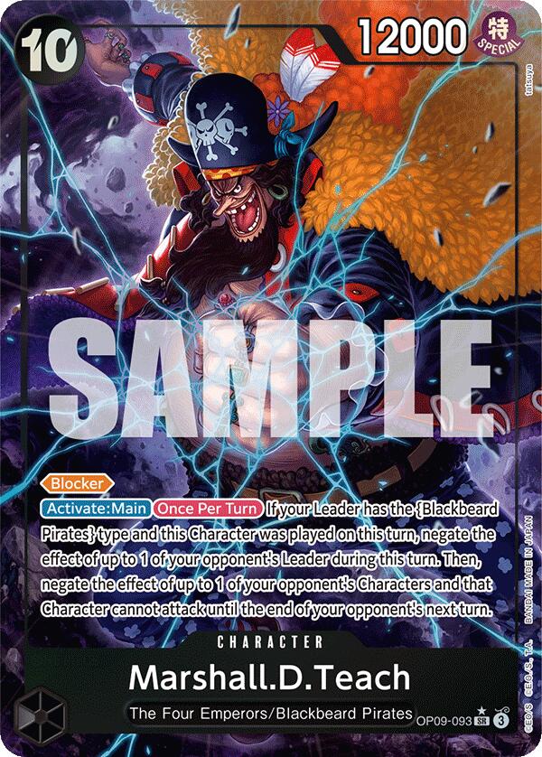 Marshall.D.Teach (093) (Alternate Art) (OP09-093) - [Emperors in the New World] Foil - Trinity Hobby