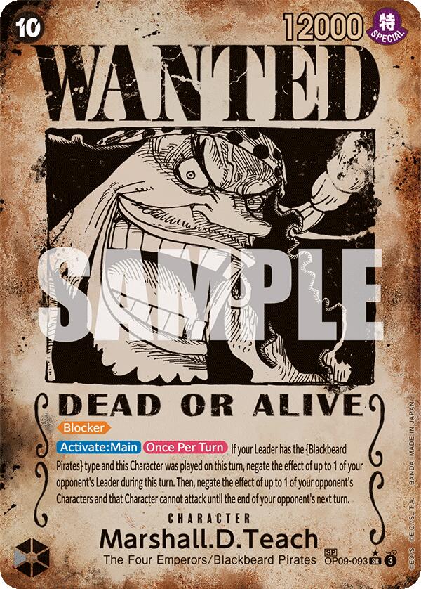 Marshall.D.Teach (093) (Wanted Poster) (OP09-093) - [Emperors in the New World] Foil - Trinity Hobby