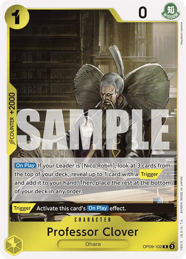 Professor Clover (OP09-102) - [Emperors in the New World] Foil - Trinity Hobby