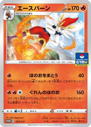 Cinderace - 022/S-P (Japanese)  022/S-P - [SP Sword  Shield Promos]