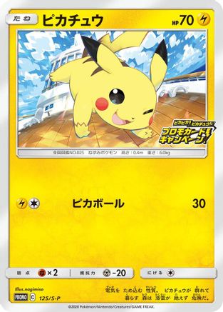 Pikachu - 125/S-P (Japanese)  125/S-P - [SP Sword  Shield Promos] - Trinity Hobby