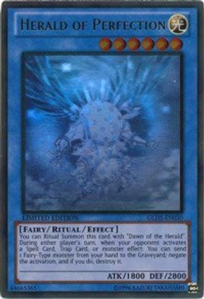 Herald of Perfection [GLD5-EN030] Ghost/Gold Rare - Trinity Hobby