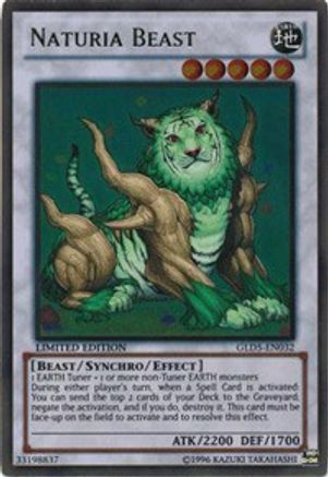 Naturia Beast [GLD5-EN032] Gold Rare - Trinity Hobby