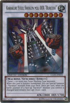 Karakuri Steel Shogun mdl 00X Bureido [GLD5-EN035] Gold Rare - Trinity Hobby