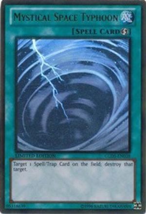 Mystical Space Typhoon [GLD5-EN038] Ghost/Gold Rare - Trinity Hobby