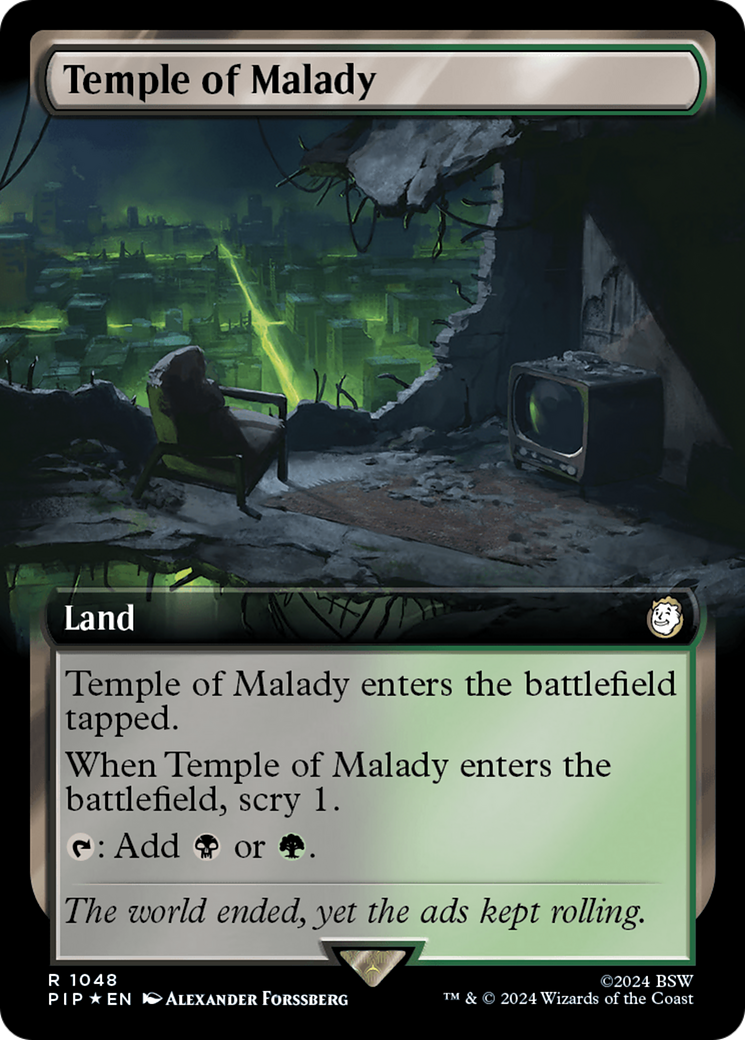 Temple of Malady (Extended Art) (Surge Foil) [Fallout] - Trinity Hobby