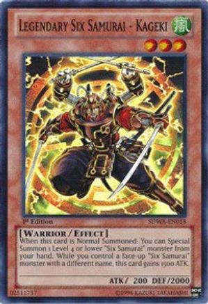 Legendary Six Samurai - Kageki [SDWA-EN018] Super Rare - Trinity Hobby