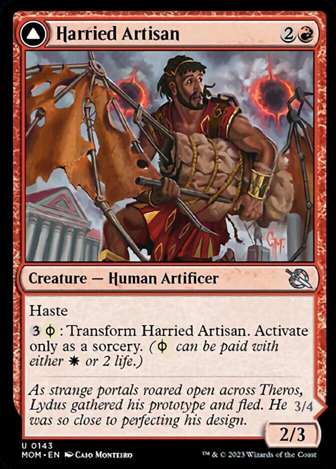 Harried Artisan // Phyrexian Skyflayer [March of the Machine] - Trinity Hobby