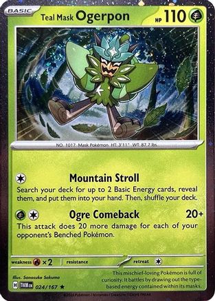 Teal Mask Ogerpon (Cosmos Holo) - (024/null) Holofoil [Miscellaneous Cards & Products]