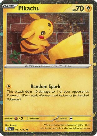 Pikachu (Cosmo Holo) - (051/162) Holofoil [Miscellaneous Cards & Products]