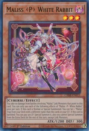Maliss P White Rabbit [CRBR-EN015] Ultra Rare - Trinity Hobby