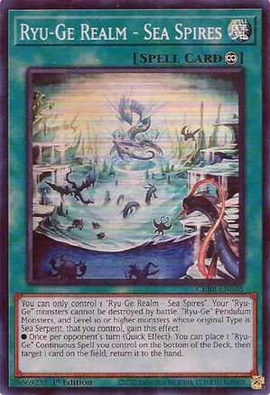 Ryu-Ge Realm - Sea Spires (SR) [CRBR-EN038] Super Rare - Trinity Hobby
