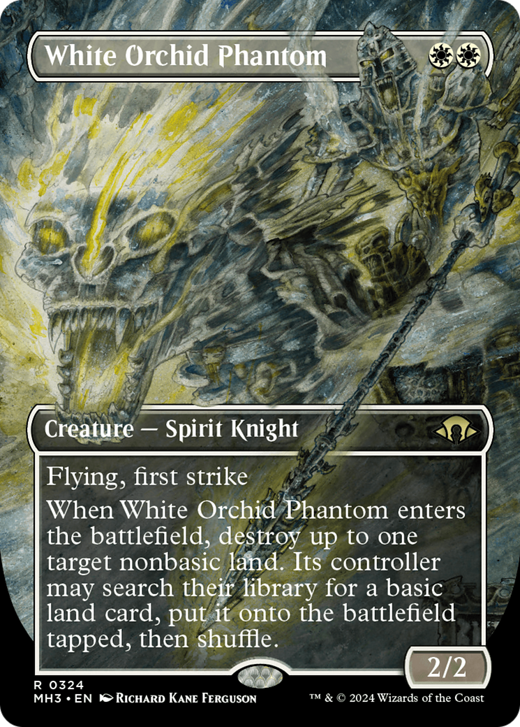White Orchid Phantom (Borderless) [Modern Horizons 3] - Trinity Hobby