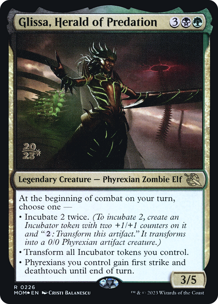 Glissa, Herald of Predation [March of the Machine Prerelease Promos] - Trinity Hobby