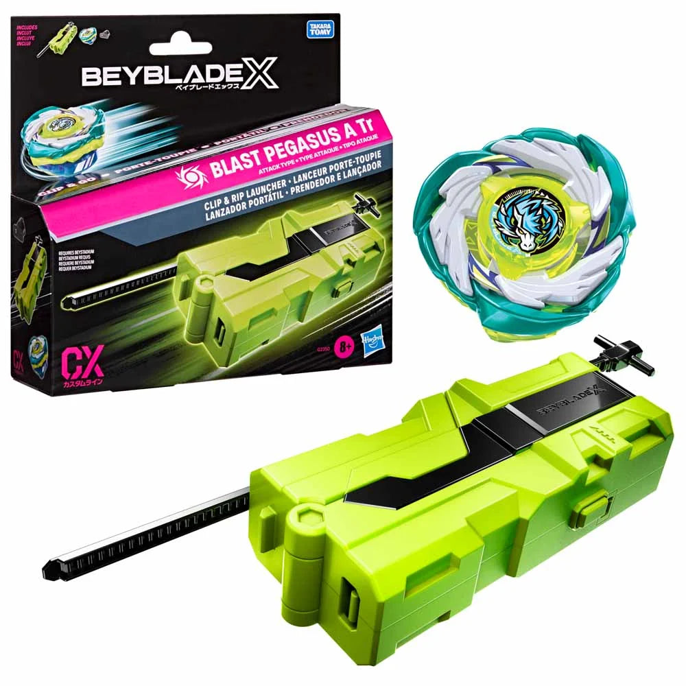 Hasbro Beyblade X CLIP N RIP LAUNCHER CX Blast Pegasus A Tr