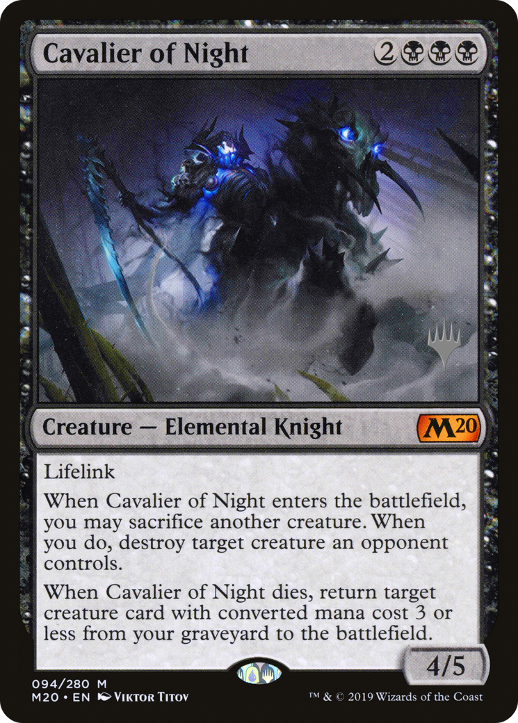 Cavalier of Night (Promo Pack) [Core Set 2020 Promos] - Trinity Hobby