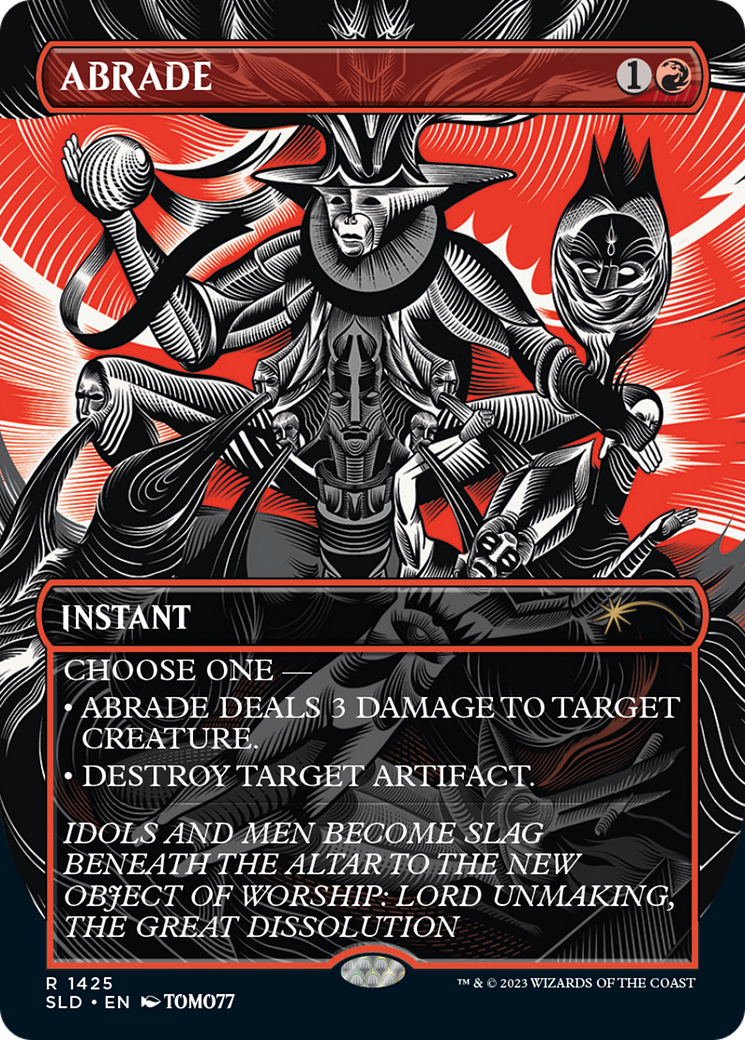 Abrade  [Foil]  (SLD-1425) - [Secret Lair Drop]: (Full Art) (Borderless) - Trinity Hobby