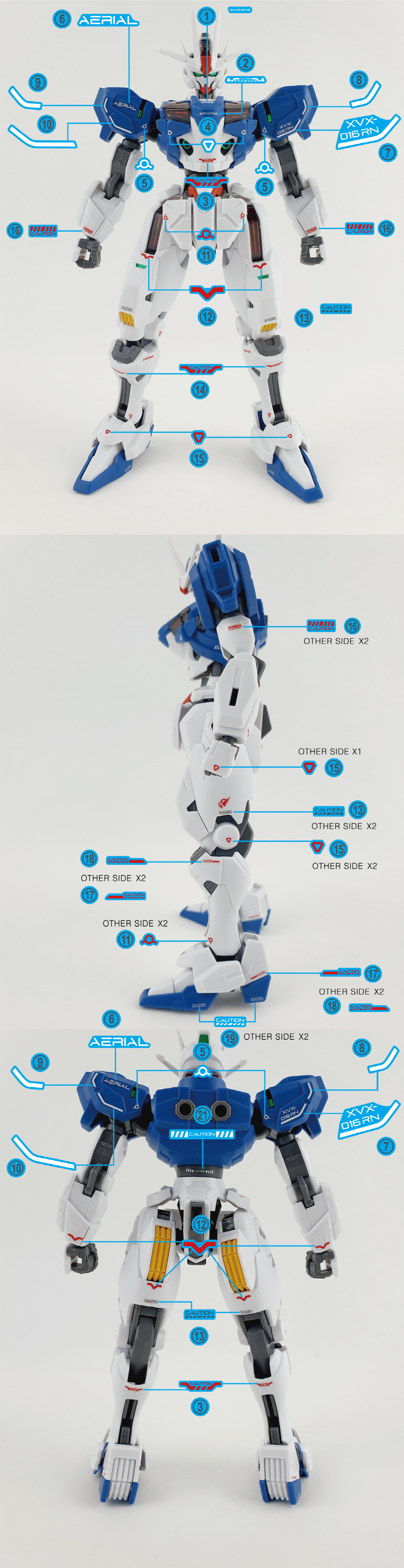 Delpi Decals HG AERIAL REBUILD WATER DECAL - Trinity Hobby