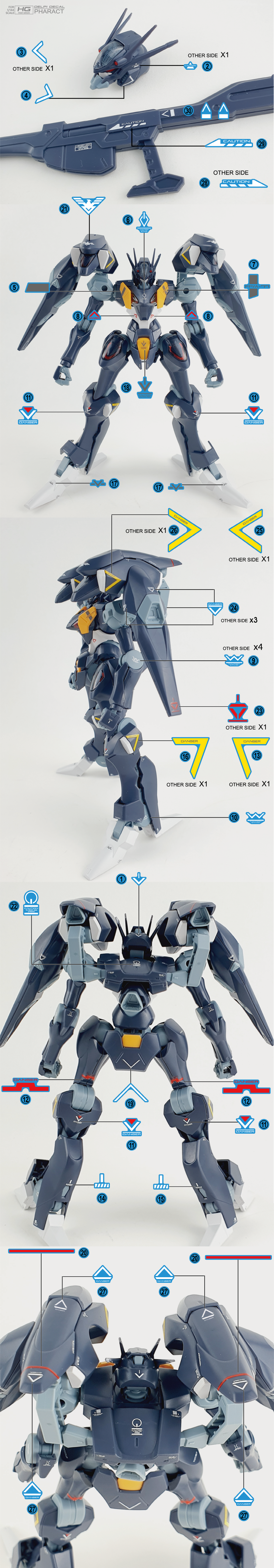 Delpi Decals HG PHARACT WATER DECAL - Trinity Hobby
