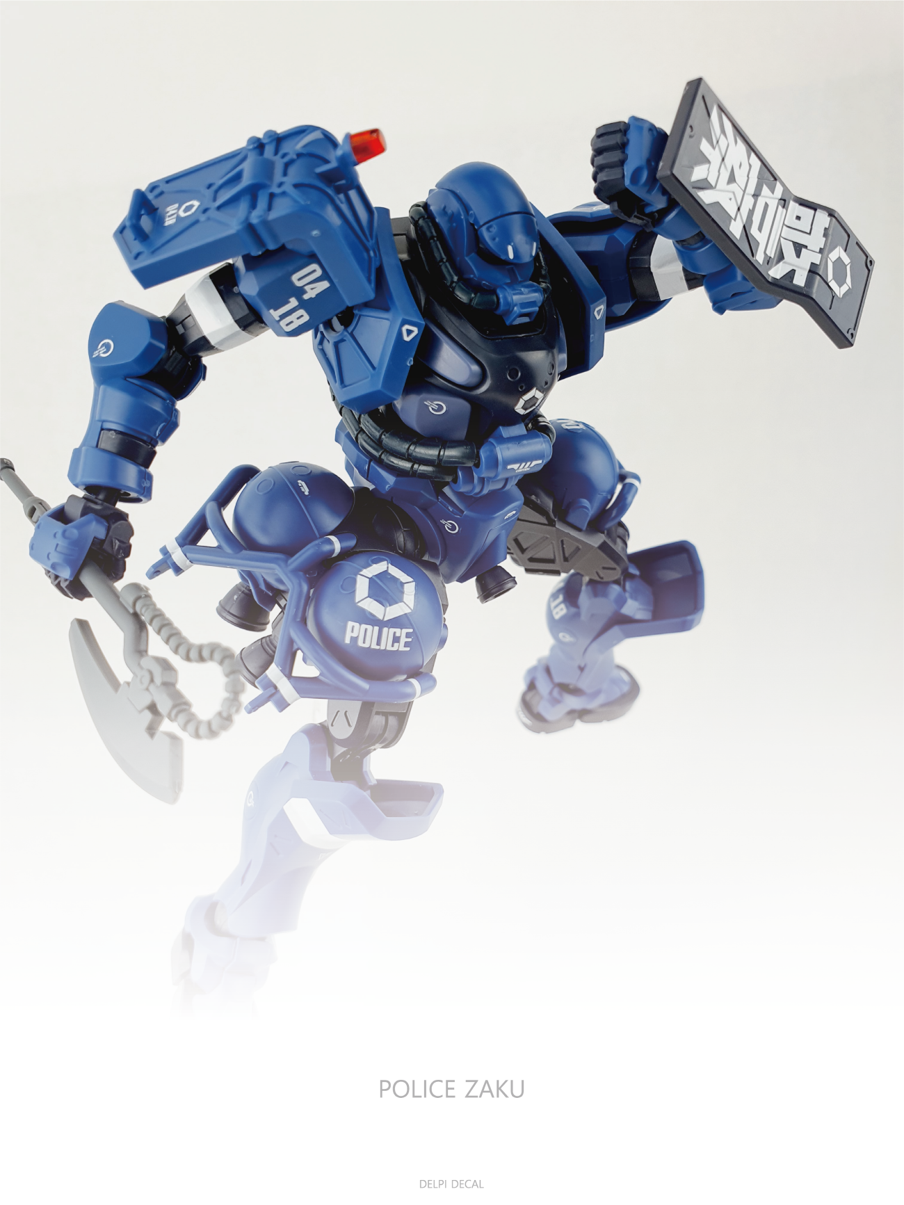 Delpi Decals 	HG POLICE ZAKU WATER DECAL - Trinity Hobby