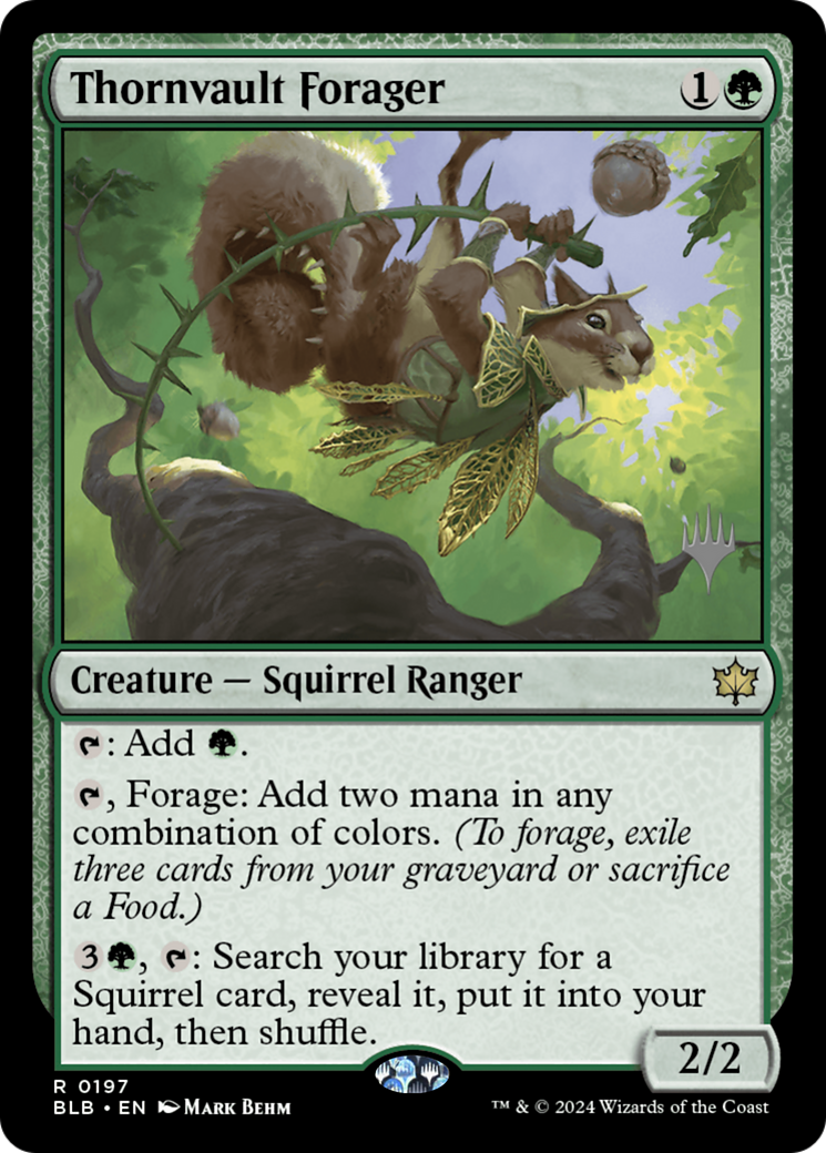 Thornvault Forager (Promo Pack) [Bloomburrow Promos] - Trinity Hobby