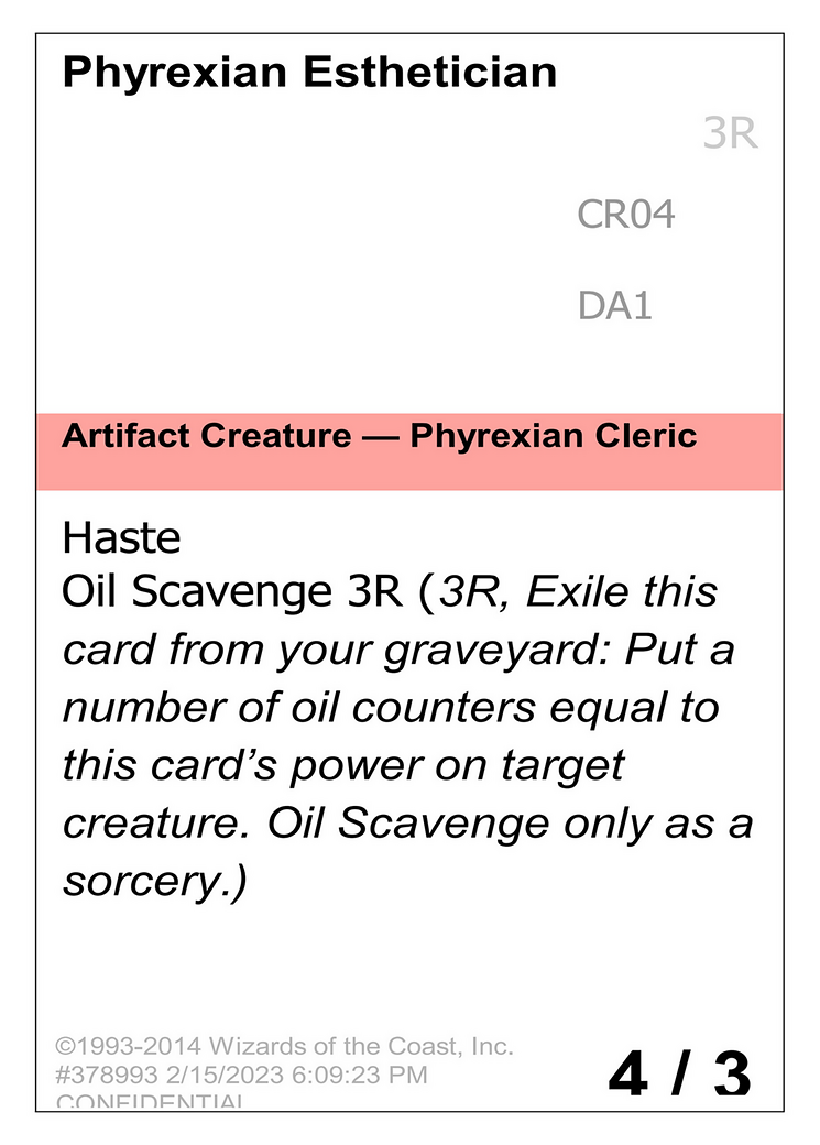 Phyrexian Esthetician [Unknown Event]