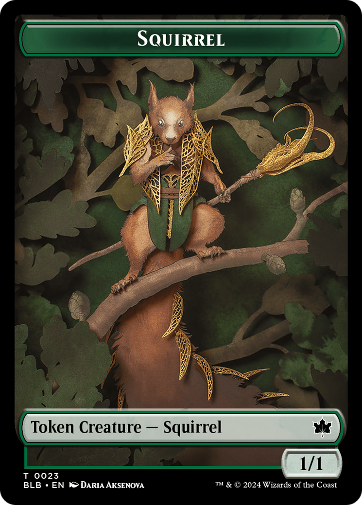 Squirrel  [Foil]  (BLB-023) - [Bloomburrow Tokens] - Trinity Hobby