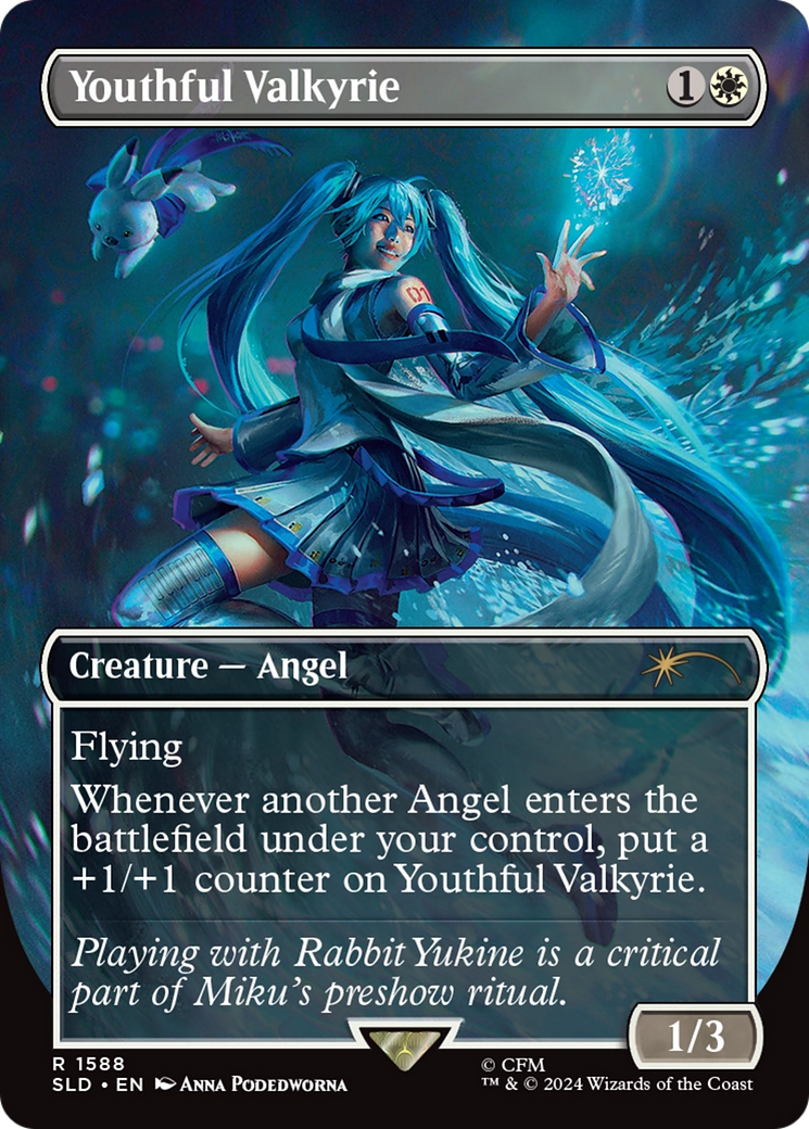 Youthful Valkyrie  [Foil]  (SLD-1588) - [Secret Lair Drop] (Borderless) - Trinity Hobby