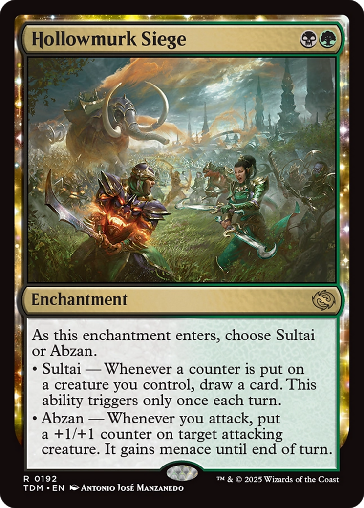 Hollowmurk Siege  (TDM-192) - [Tarkir: Dragonstorm]: (enchantment)