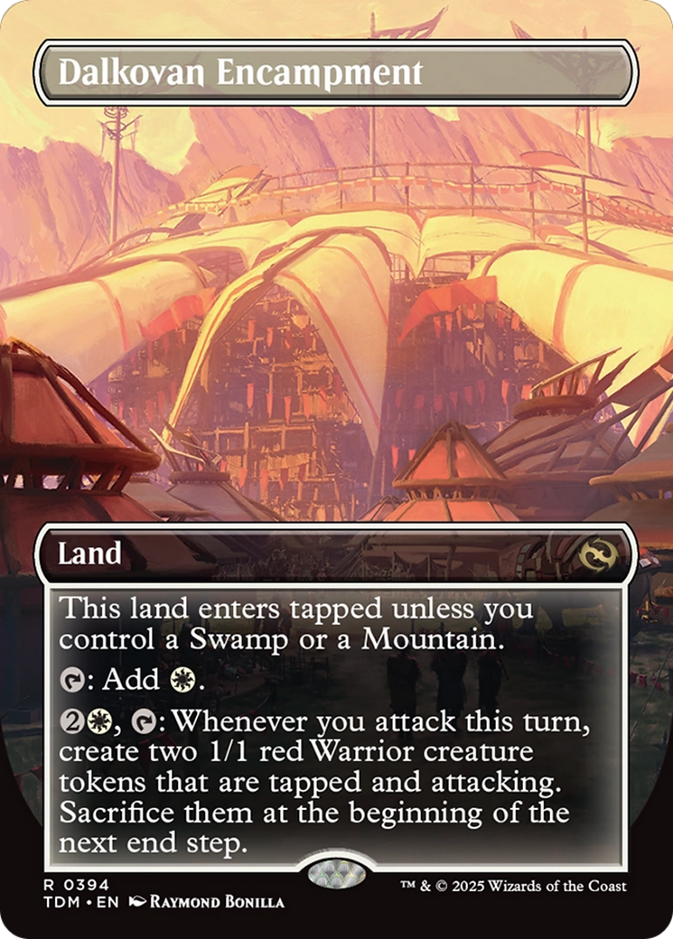 Dalkovan Encampment  [Foil]  (TDM-394) - [Tarkir: Dragonstorm] (Borderless) - Trinity Hobby