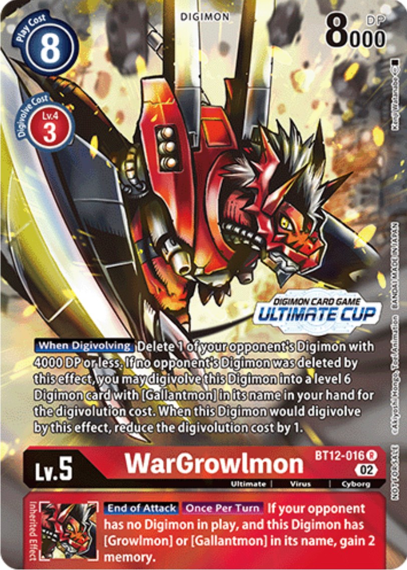 WarGrowlmon [BT12-016] (Ultimate Cup) [Across Time Promos] - Trinity Hobby
