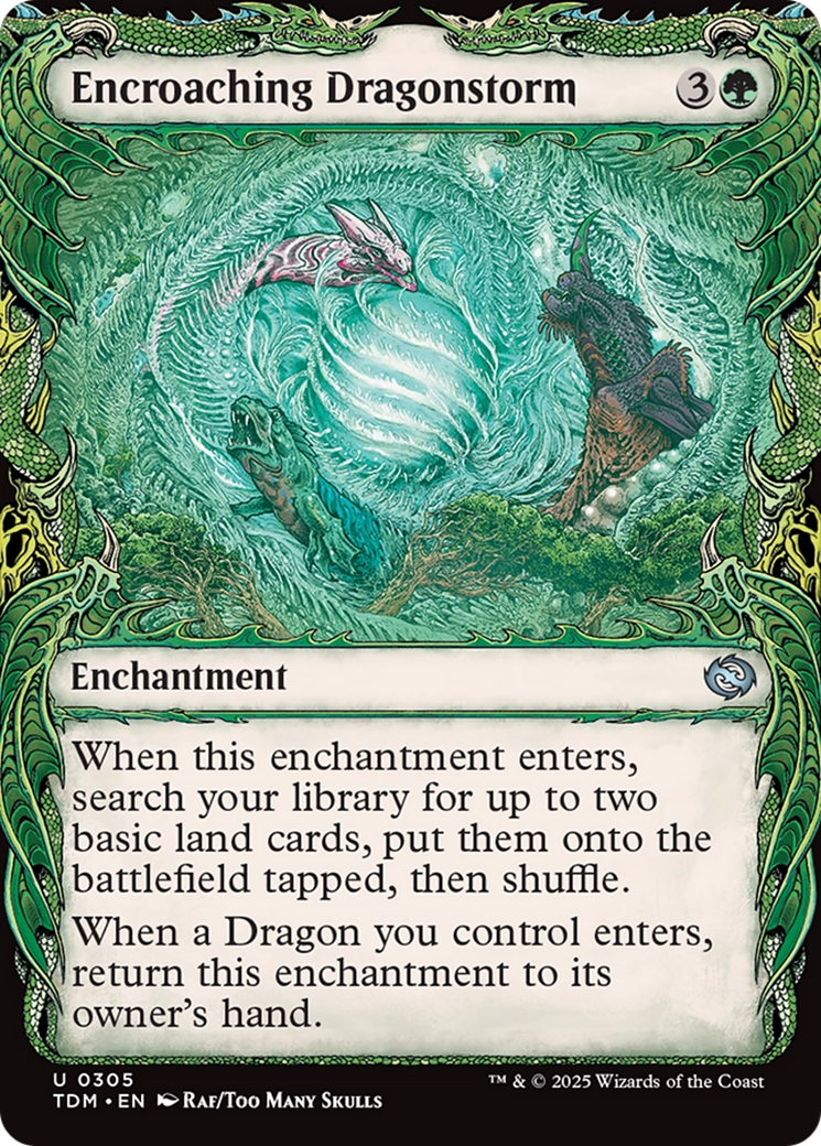 Encroaching Dragonstorm  (TDM-305) - [Tarkir: Dragonstorm]: (Showcase, enchantment) - Trinity Hobby