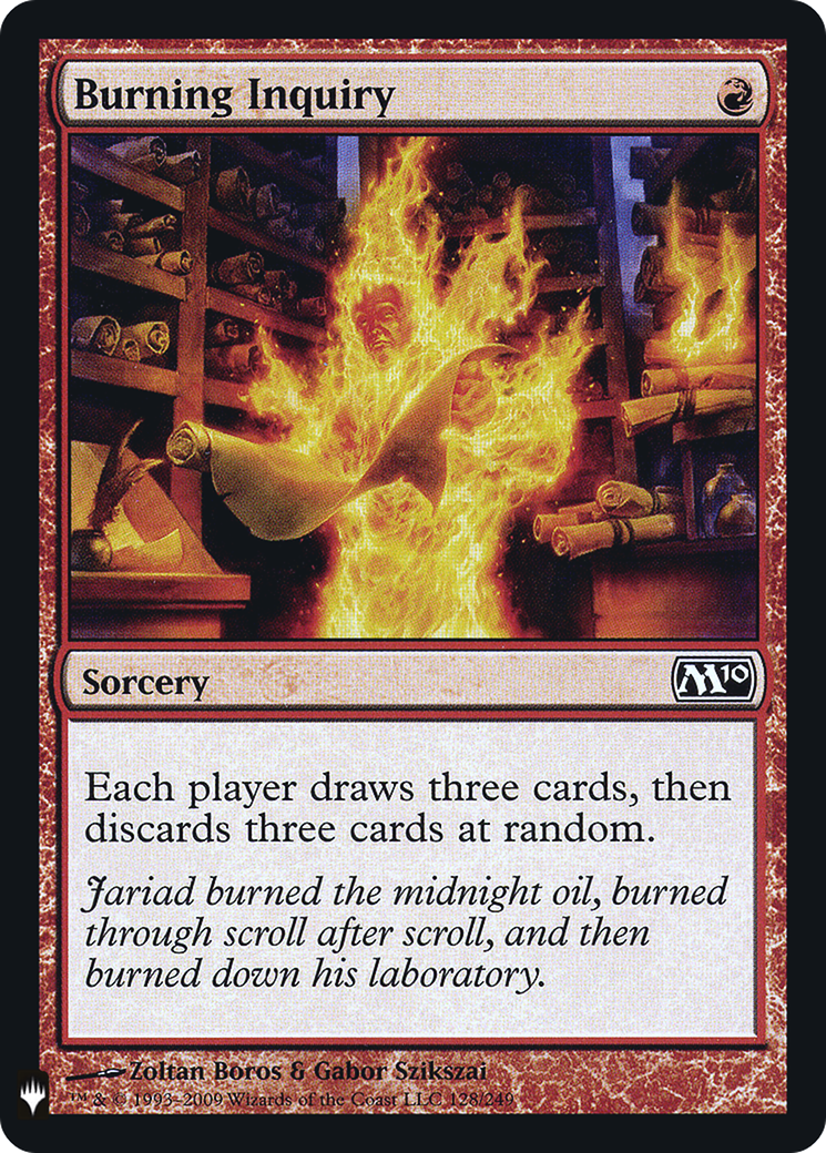 Burning Inquiry  [Foil]  (LIST-128) - [The List] - Trinity Hobby