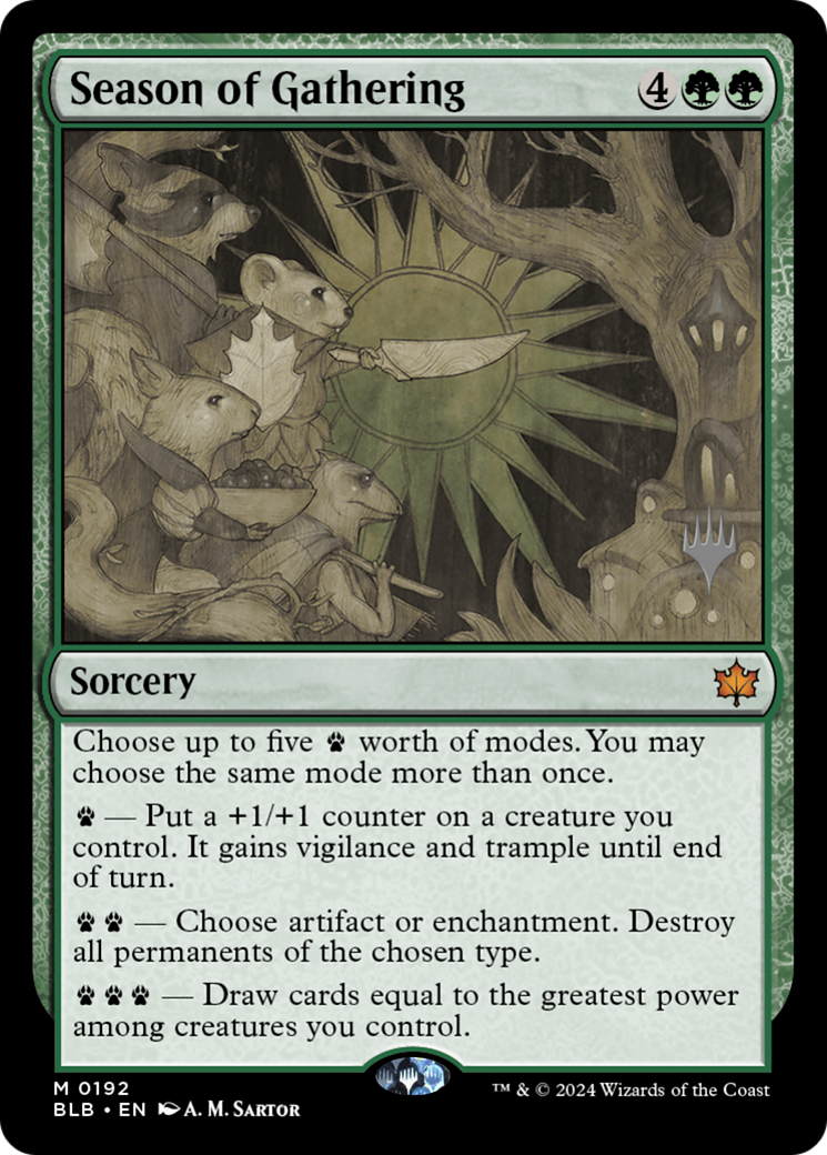 Season of Gathering (Promo Pack) [Bloomburrow Promos] - Trinity Hobby