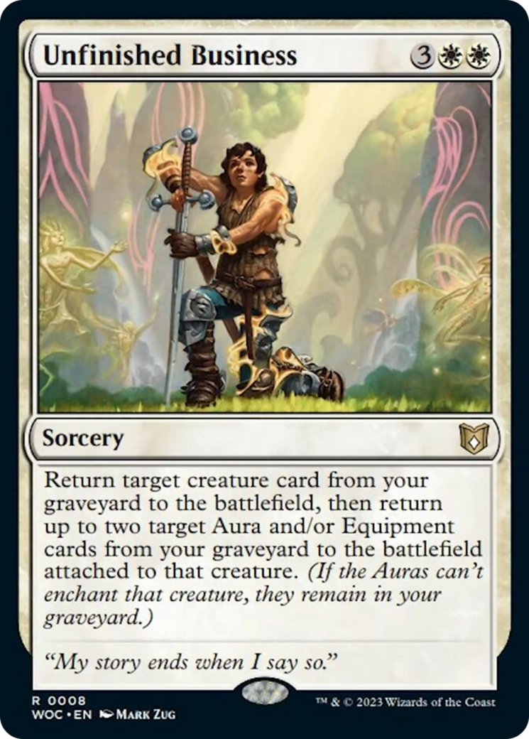 Unfinished Business [Wilds of Eldraine Commander] - Trinity Hobby