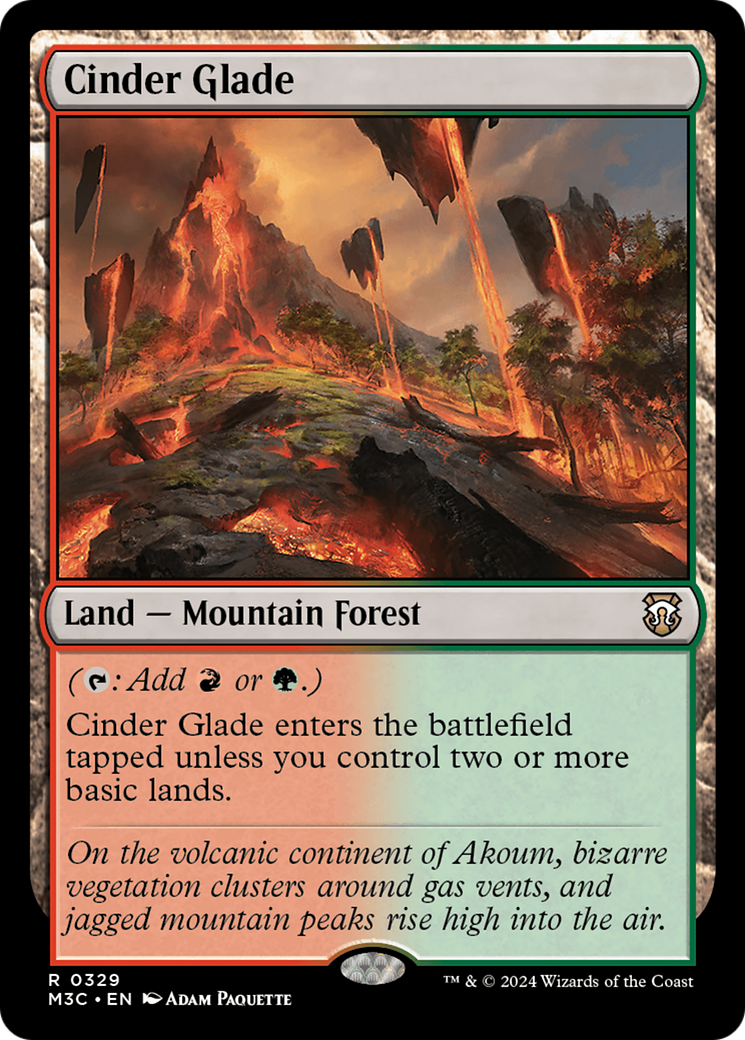 Cinder Glade  [Foil]  (M3C-329) - [Modern Horizons 3 Commander] - Trinity Hobby